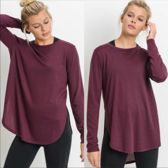 Mono B Long-sleeve Athleisure Flow Top - Picture 1 of 11